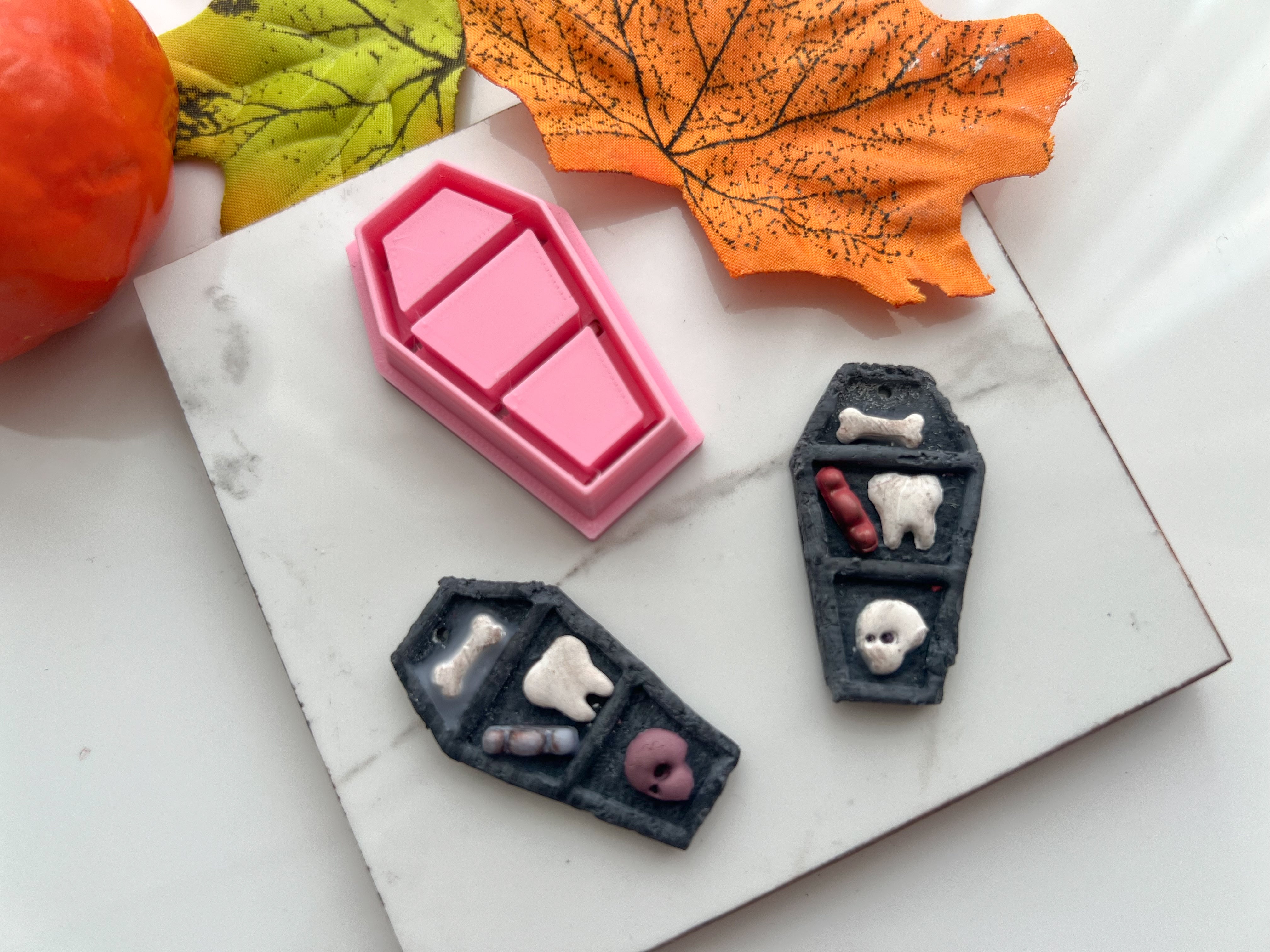 Casket Bookshelf Halloween Cutter Collection Polymer Clay  Cutter • Fondant Cutter • Cookie Cutter