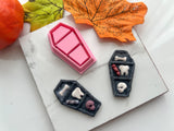 Casket Bookshelf Halloween Cutter Collection Polymer Clay  Cutter • Fondant Cutter • Cookie Cutter