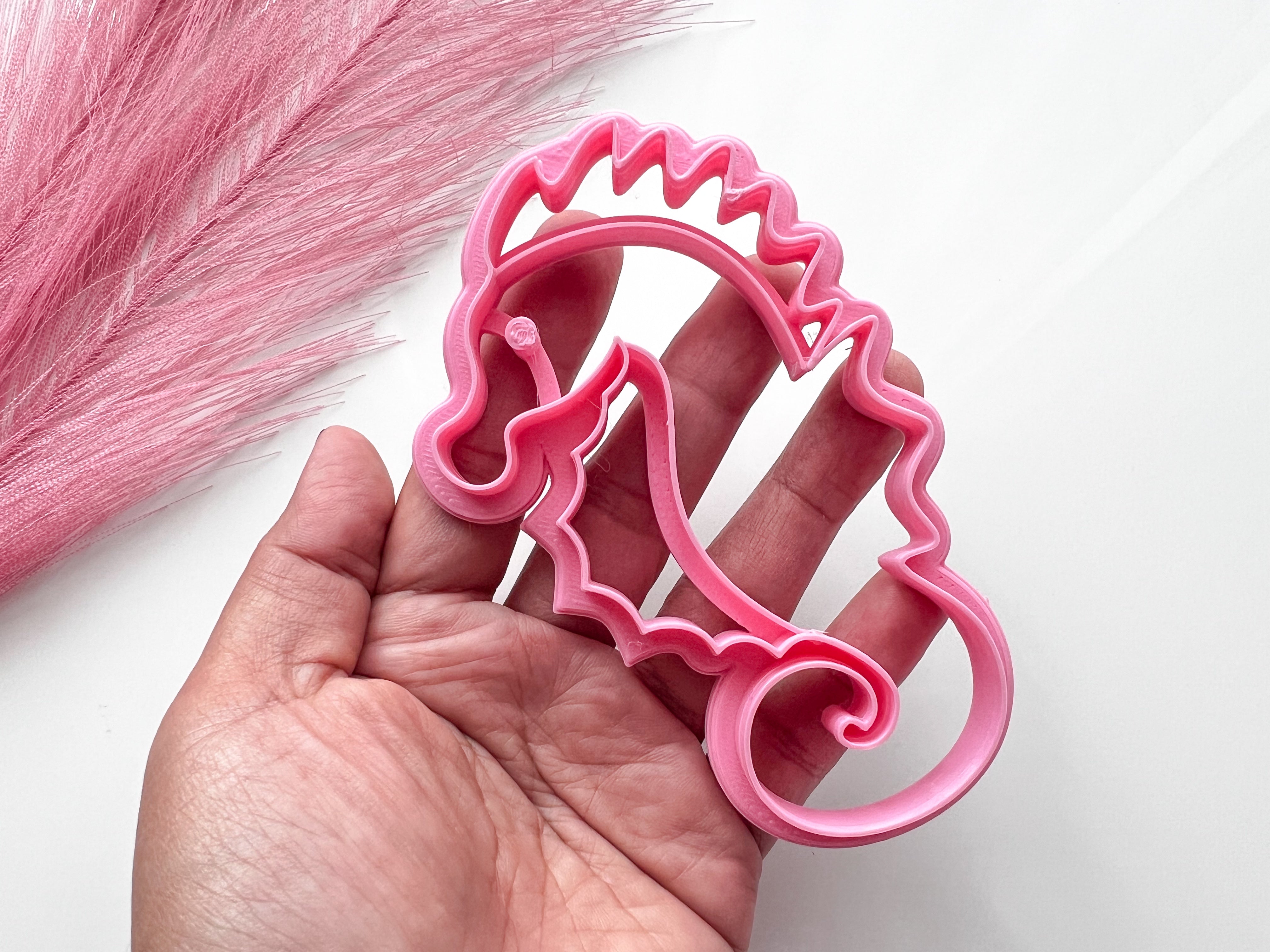 Seahorse Trinket Dish Cutter | Trinket Dish Clay Cutter | Coaster Polymer Clay Cutter