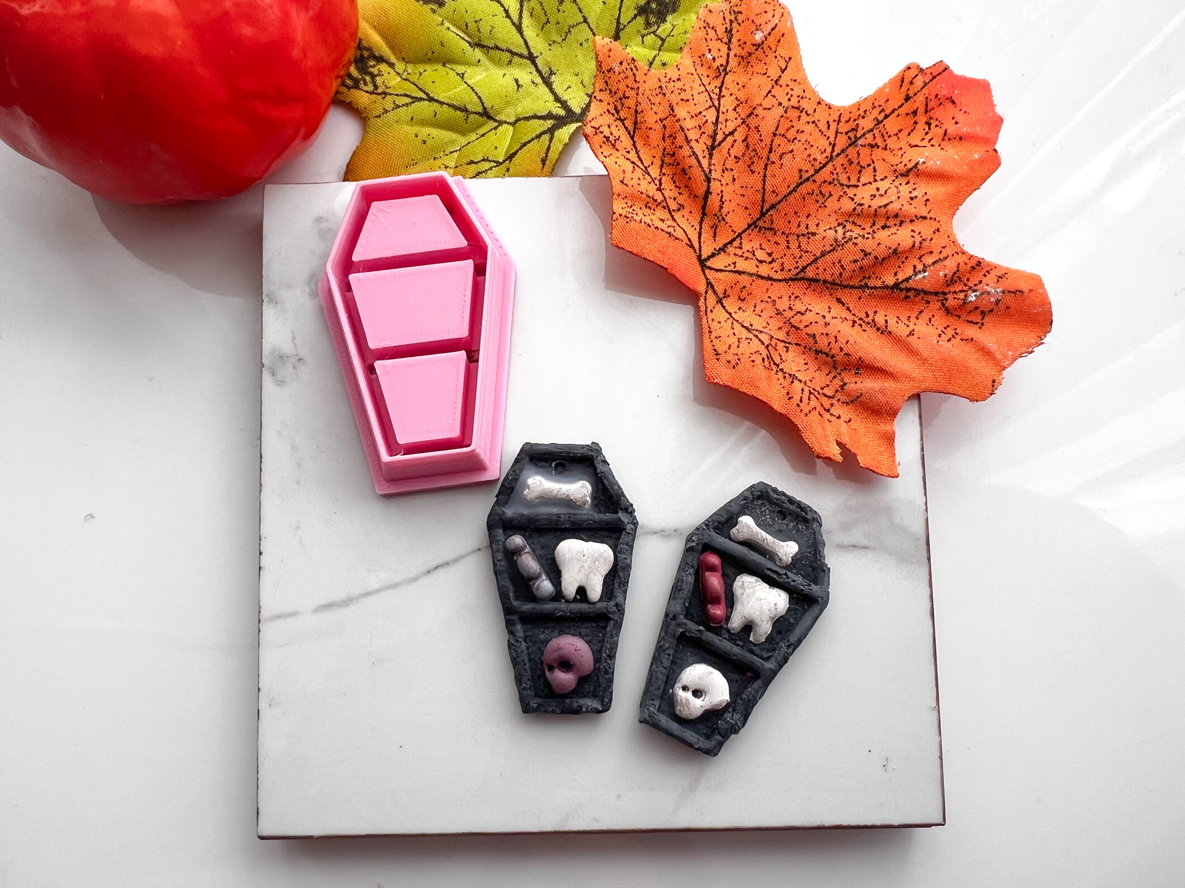 Casket Bookshelf Halloween Cutter Collection Polymer Clay  Cutter • Fondant Cutter • Cookie Cutter
