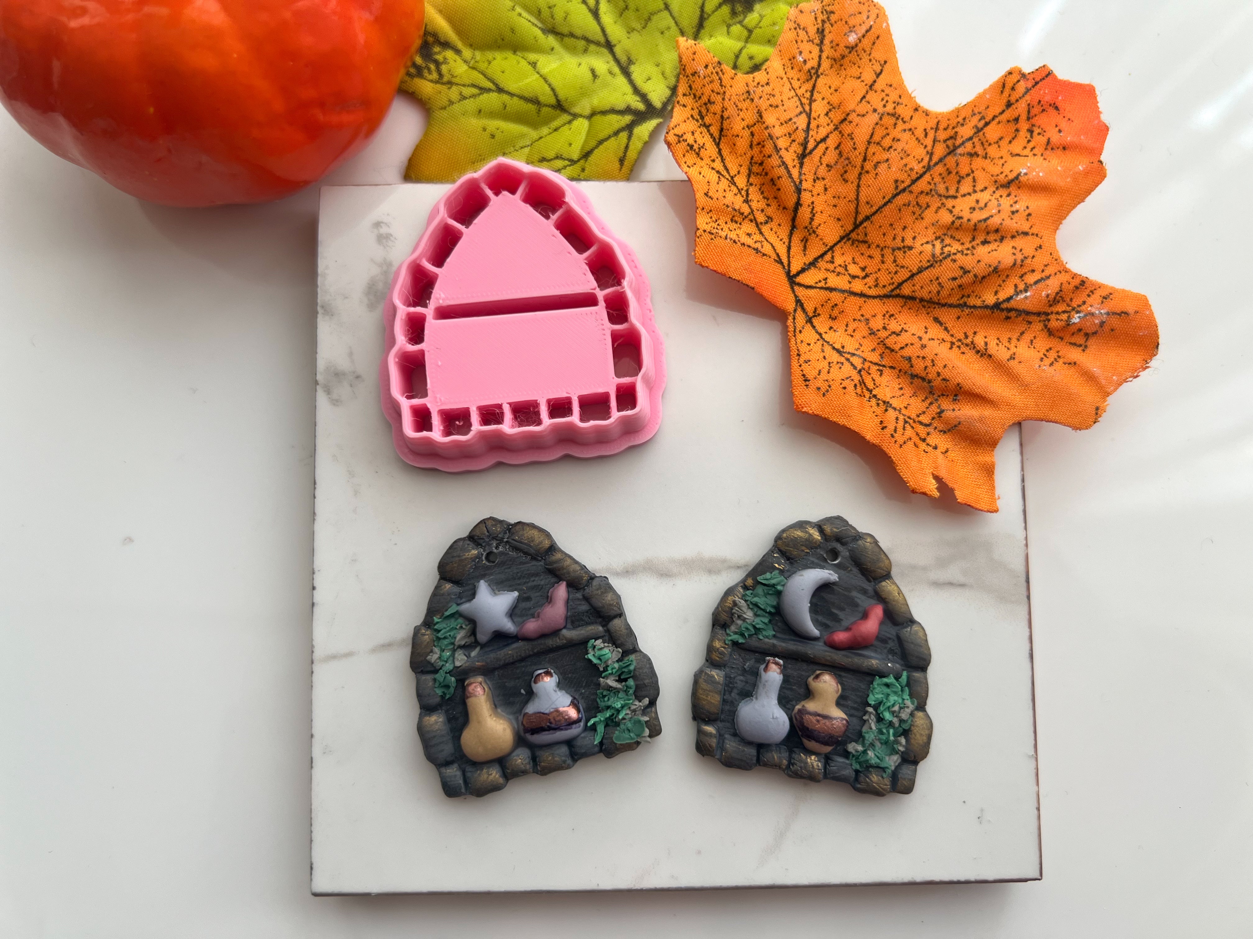 Window Bookshelf Halloween Cutter Collection Polymer Clay  Cutter • Fondant Cutter • Cookie Cutter