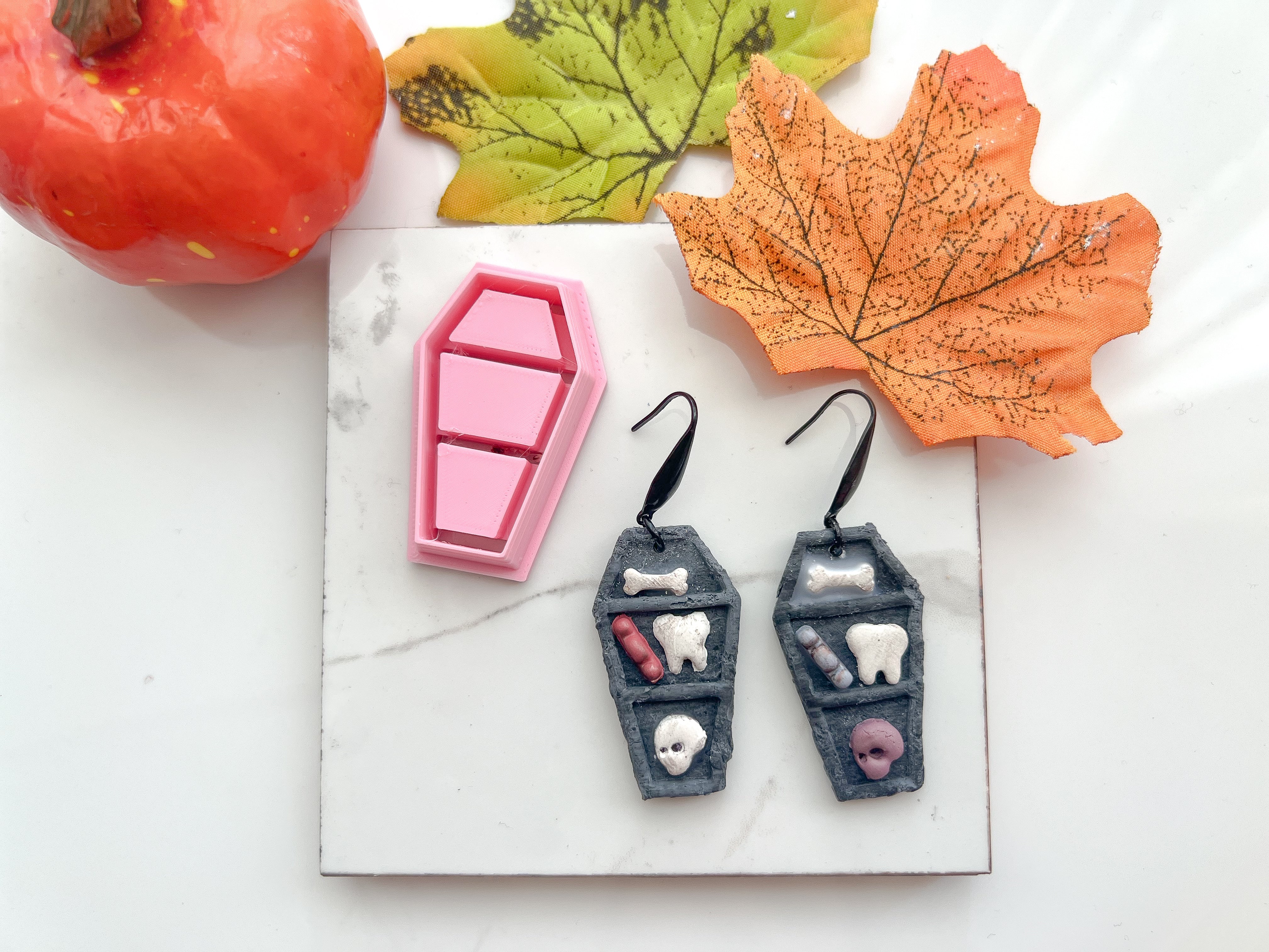 Casket Bookshelf Halloween Cutter Collection Polymer Clay  Cutter • Fondant Cutter • Cookie Cutter