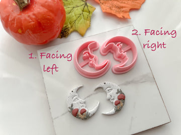 Crescent Moon Fall Halloween Cutter Collection Polymer Clay  Cutter • Fondant Cutter • Cookie Cutter
