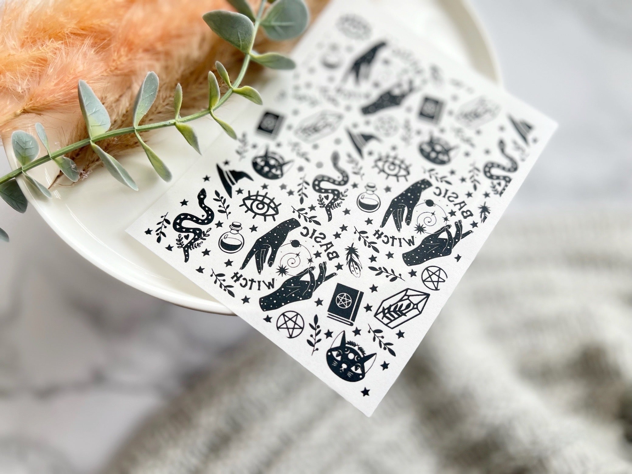 Halloween Themed Water Transfer | Magic Transfer | Water Soluble Image Transfer for Polymer Clay
