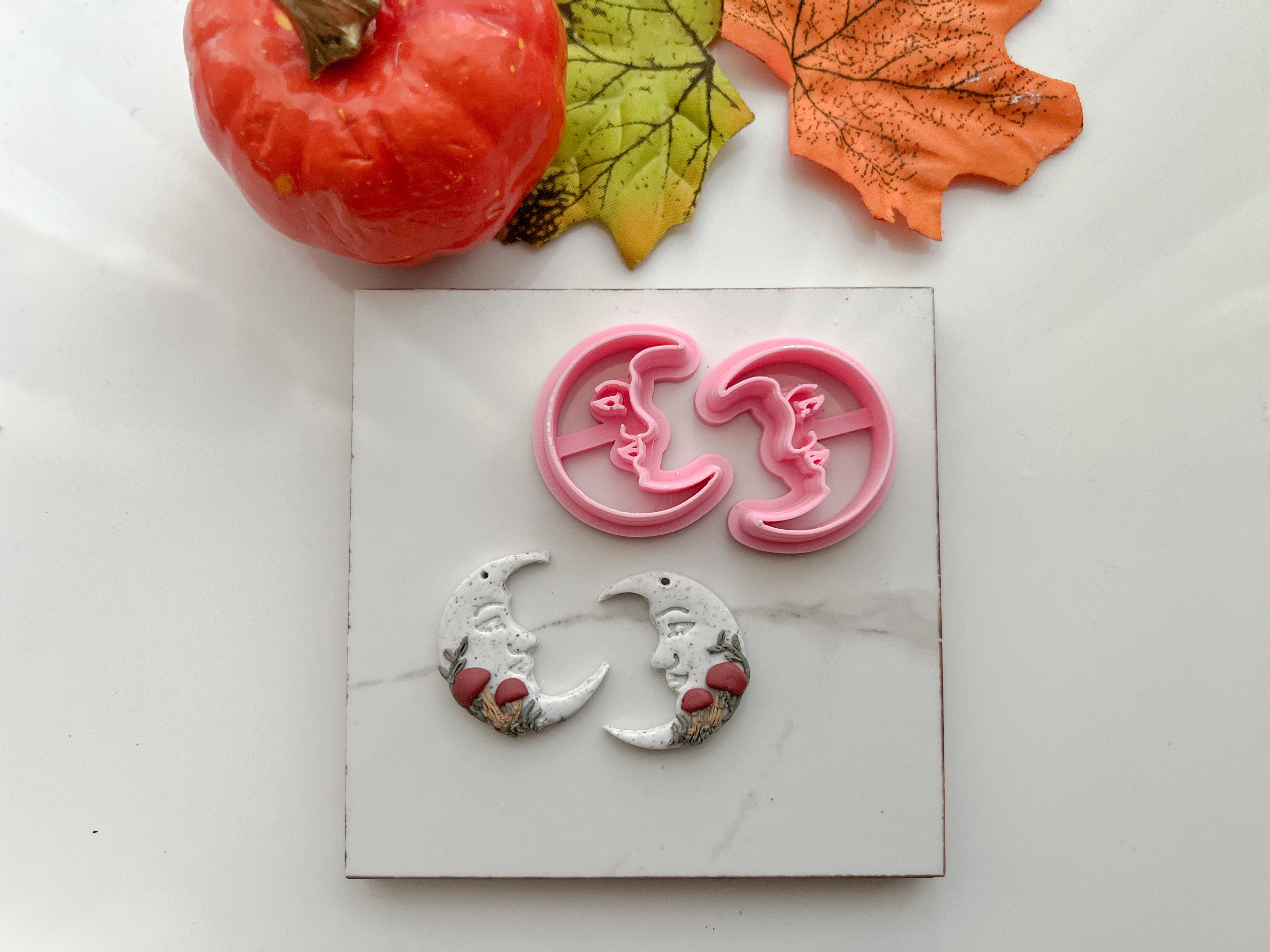 Crescent Moon Fall Halloween Cutter Collection Polymer Clay  Cutter • Fondant Cutter • Cookie Cutter