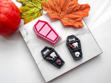 Casket Bookshelf Halloween Cutter Collection Polymer Clay  Cutter • Fondant Cutter • Cookie Cutter