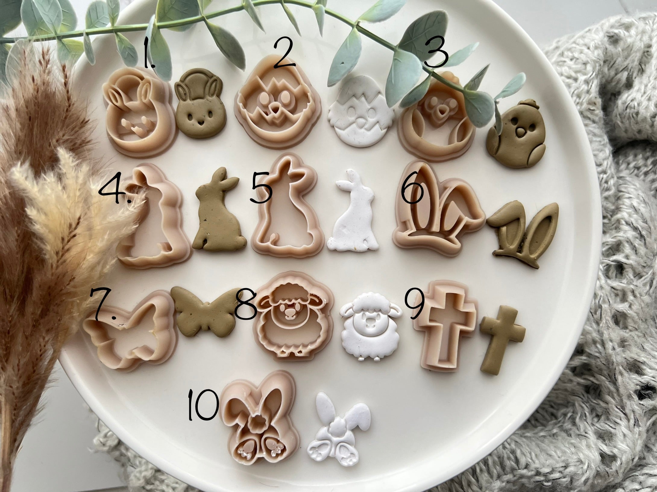 Easter Shape Collection Polymer Clay  Cutters