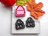 Window Bookshelf Halloween Cutter Collection Polymer Clay  Cutter • Fondant Cutter • Cookie Cutter