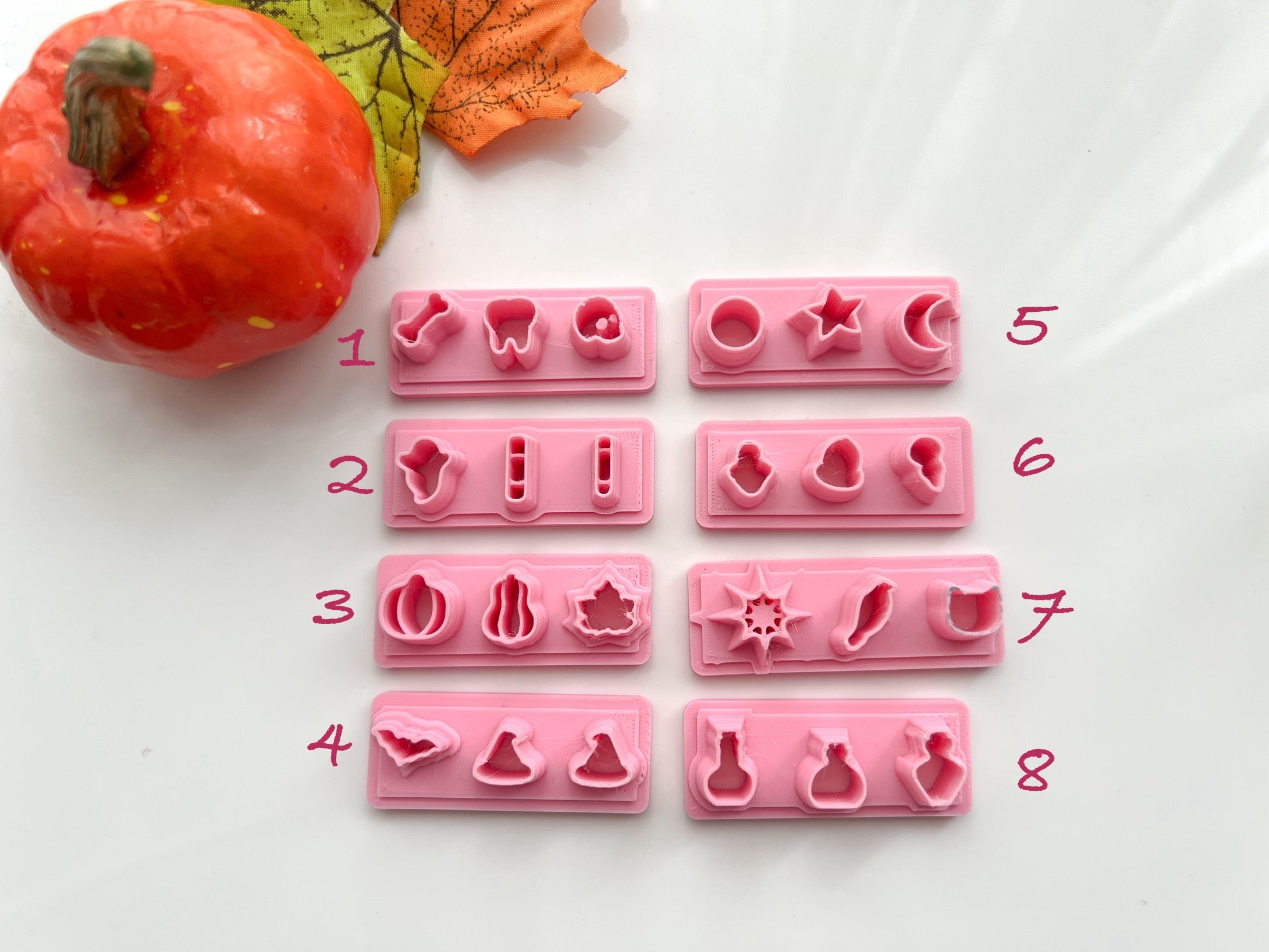 Bookshelf Filler Halloween Micro Cutter Collection Polymer Clay  Cutter • Fondant Cutter • Cookie Cutter