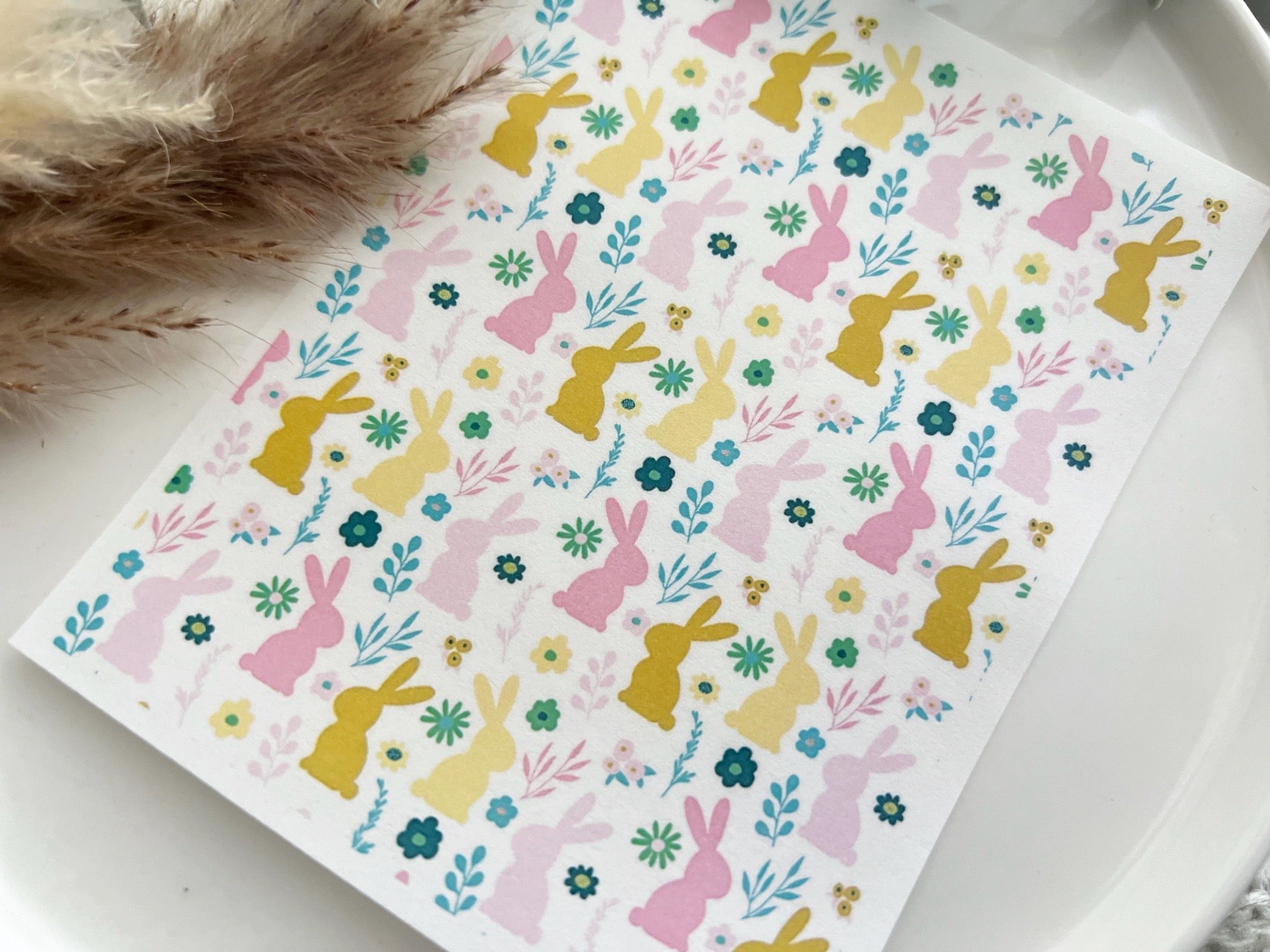 Easter Themed Easter Bunny  Water Transfer | Magic Transfer | Water Soluble Image Transfer for Polymer Clay