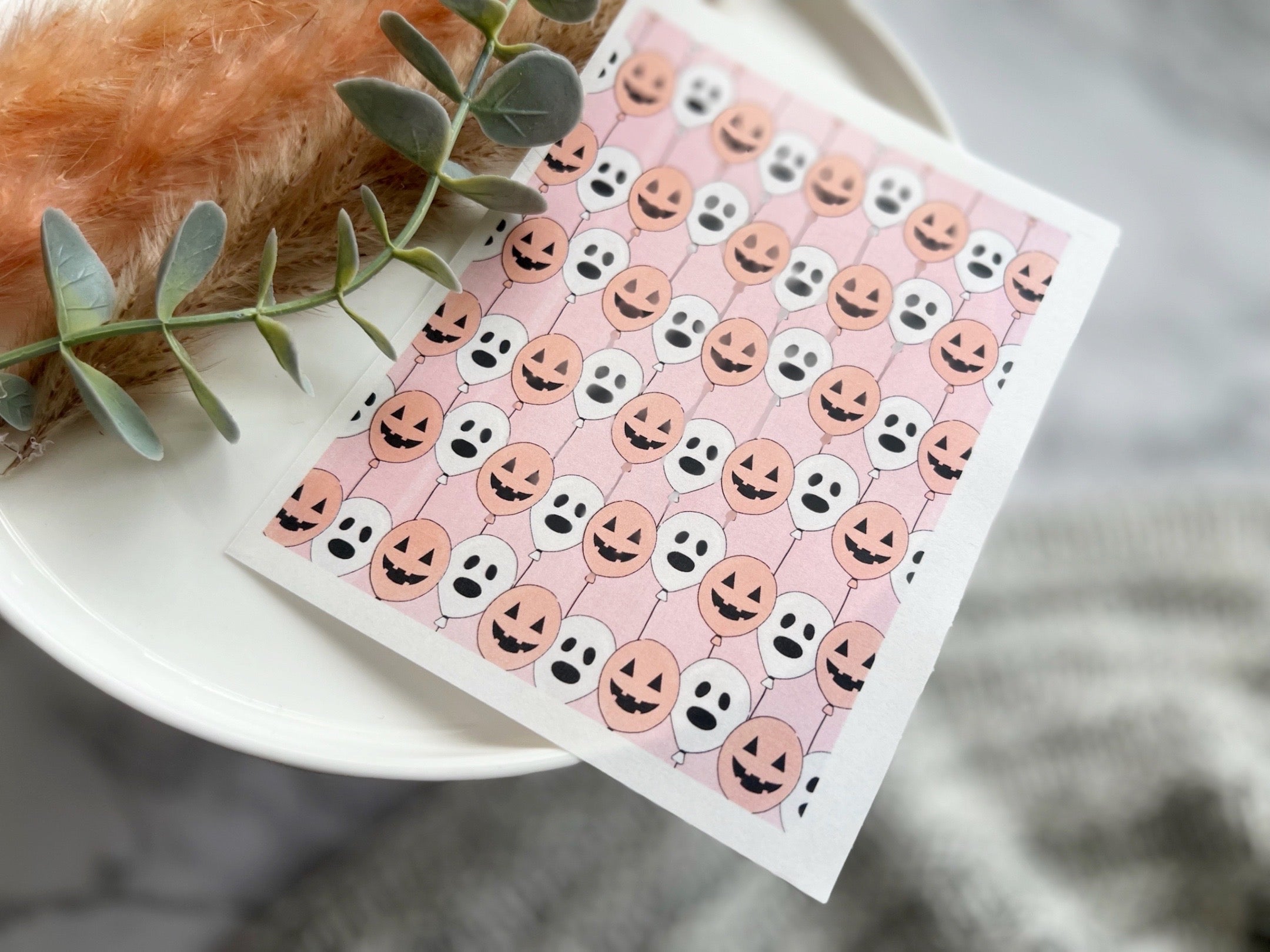Halloween Themed Water Transfer | Magic Transfer | Water Soluble Image Transfer for Polymer Clay