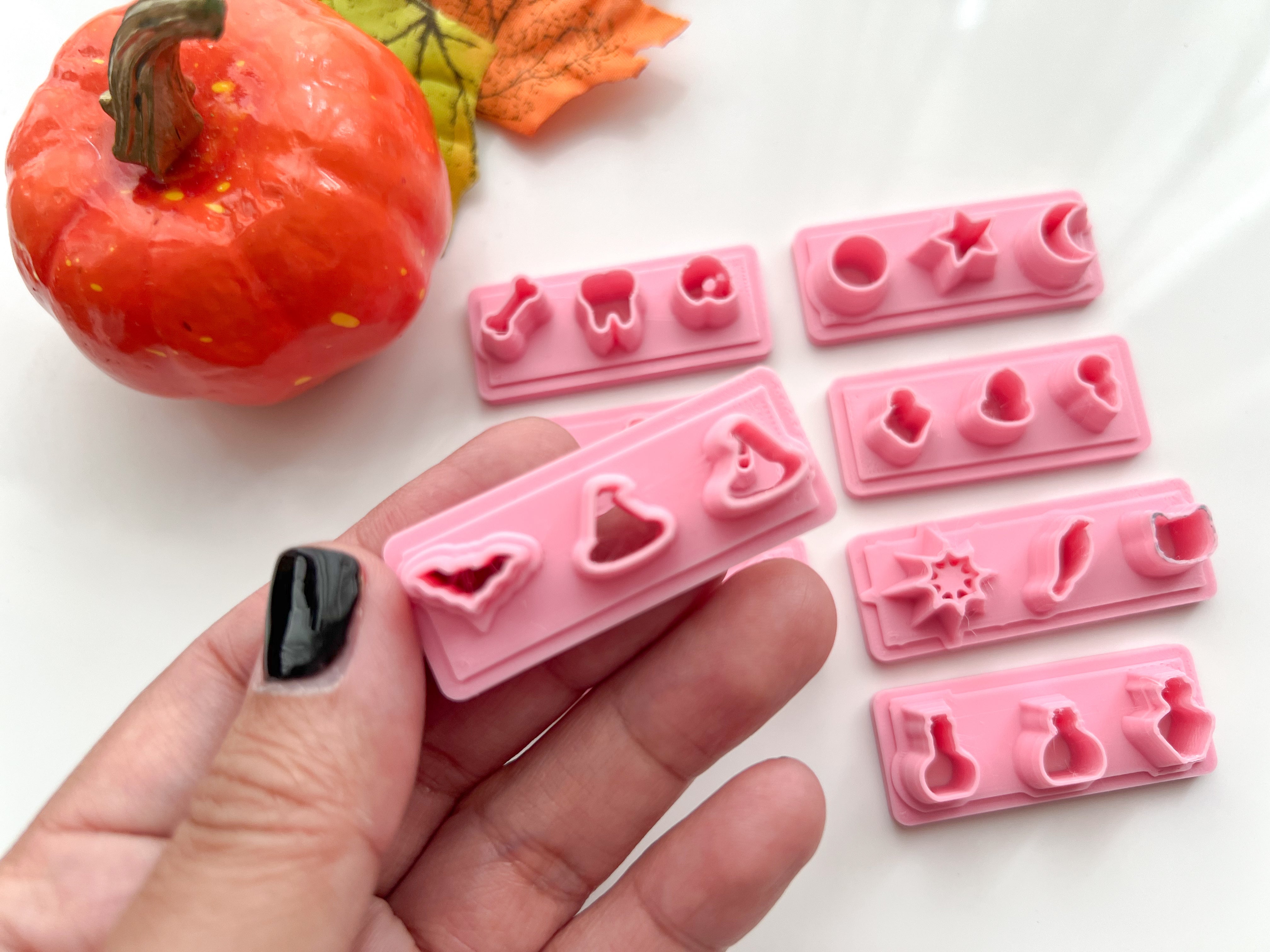 Bookshelf Filler Halloween Micro Cutter Collection Polymer Clay  Cutter • Fondant Cutter • Cookie Cutter