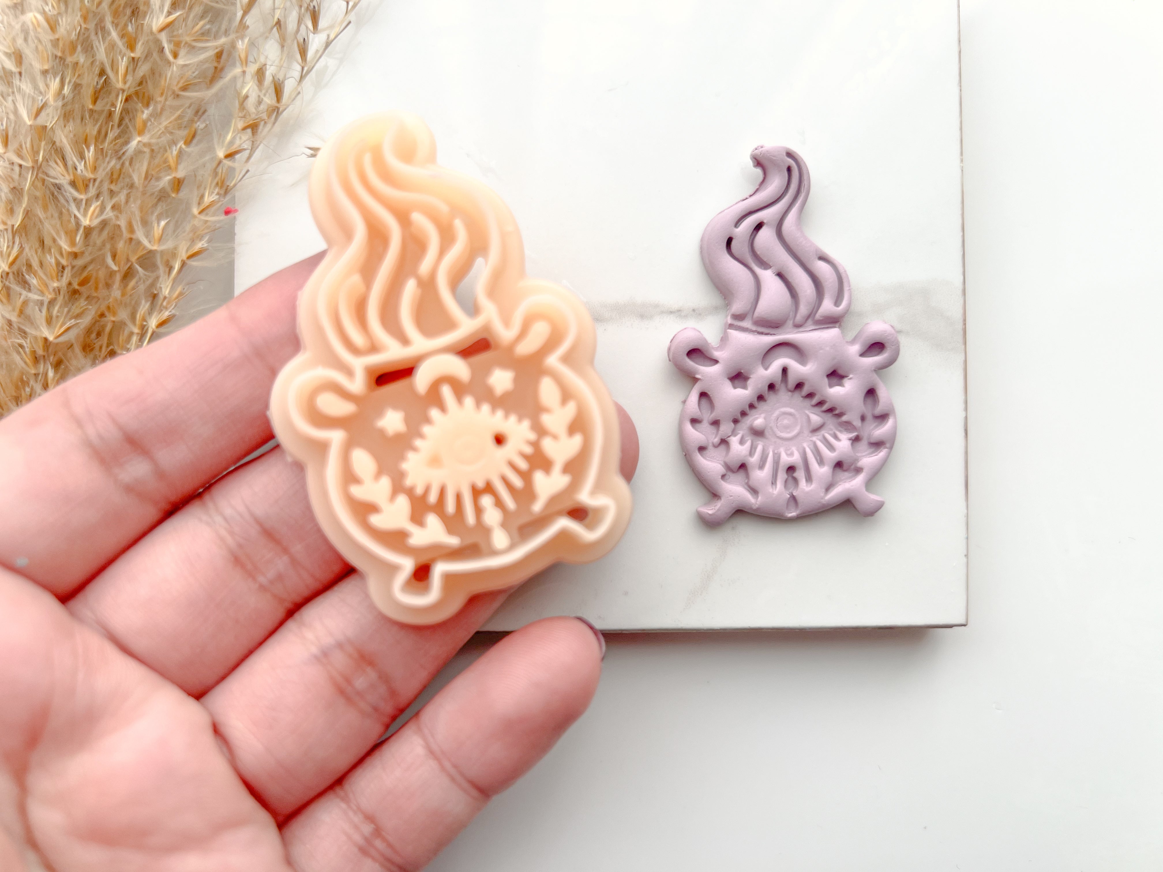 Halloween Witch Pot Polymer Clay Cutter • Clay Cutter