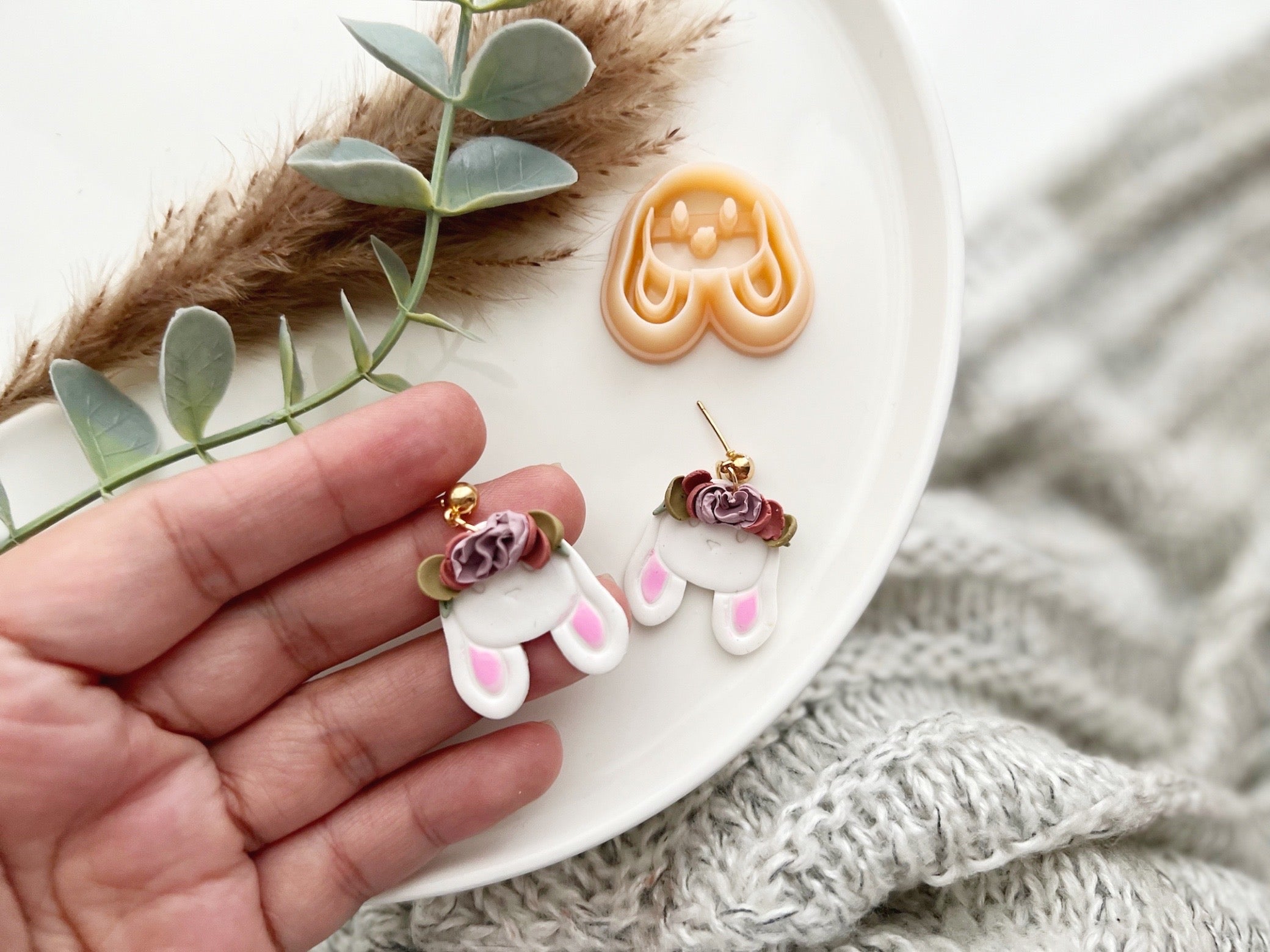 Easter Bunny Head Shape Collection Polymer Clay  Cutters
