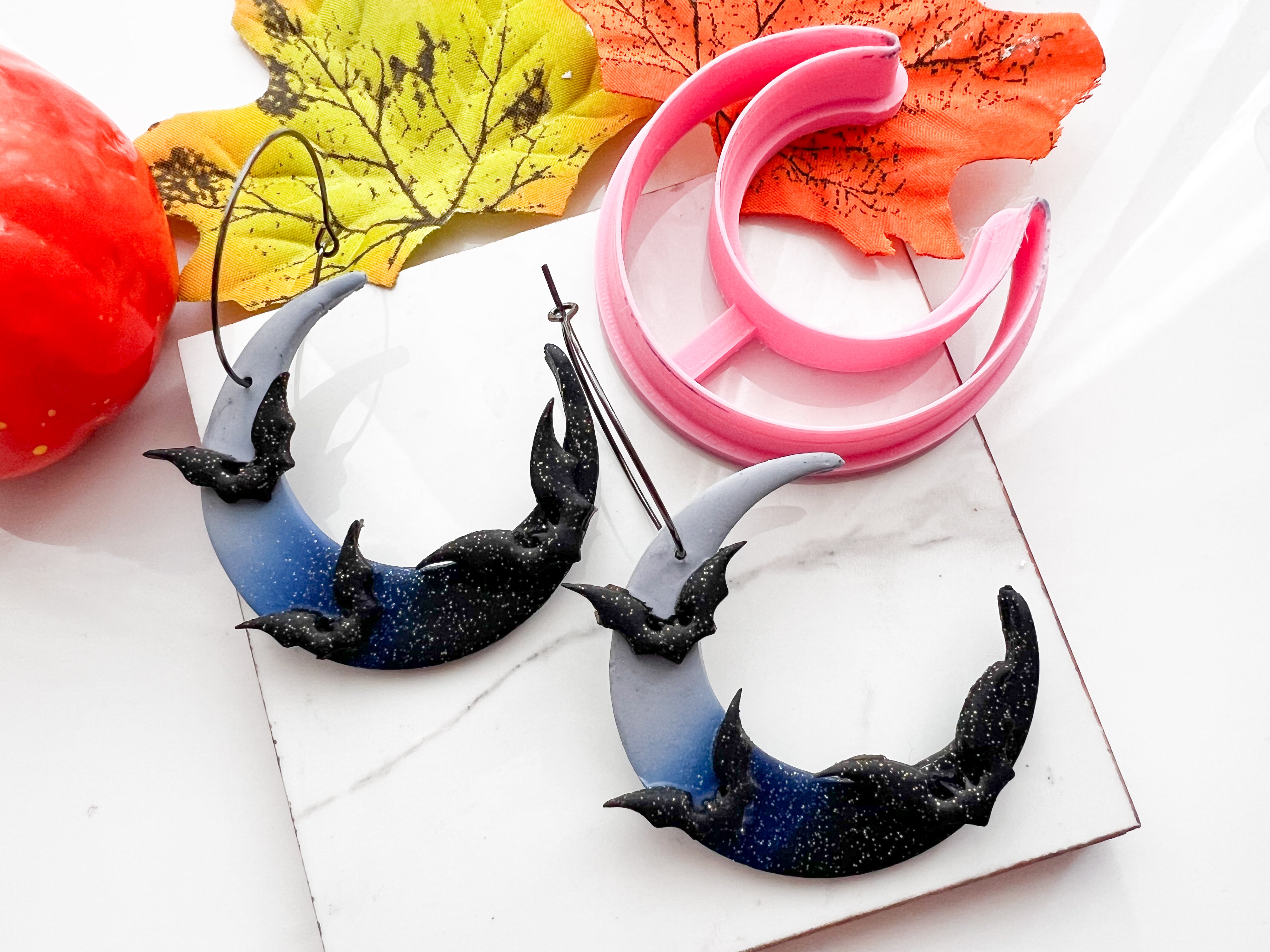 Crescent Moon Halloween Cutter Collection Polymer Clay  Cutter • Fondant Cutter • Cookie Cutter
