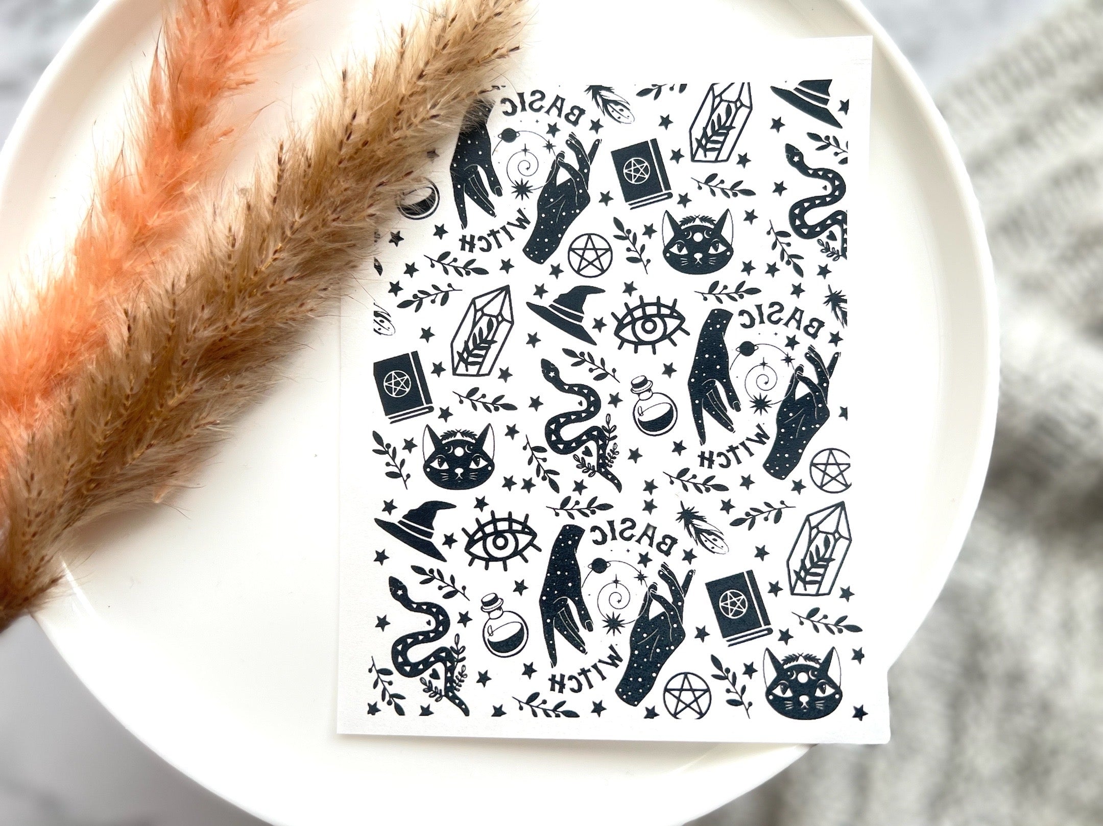 Halloween Themed Water Transfer | Magic Transfer | Water Soluble Image Transfer for Polymer Clay