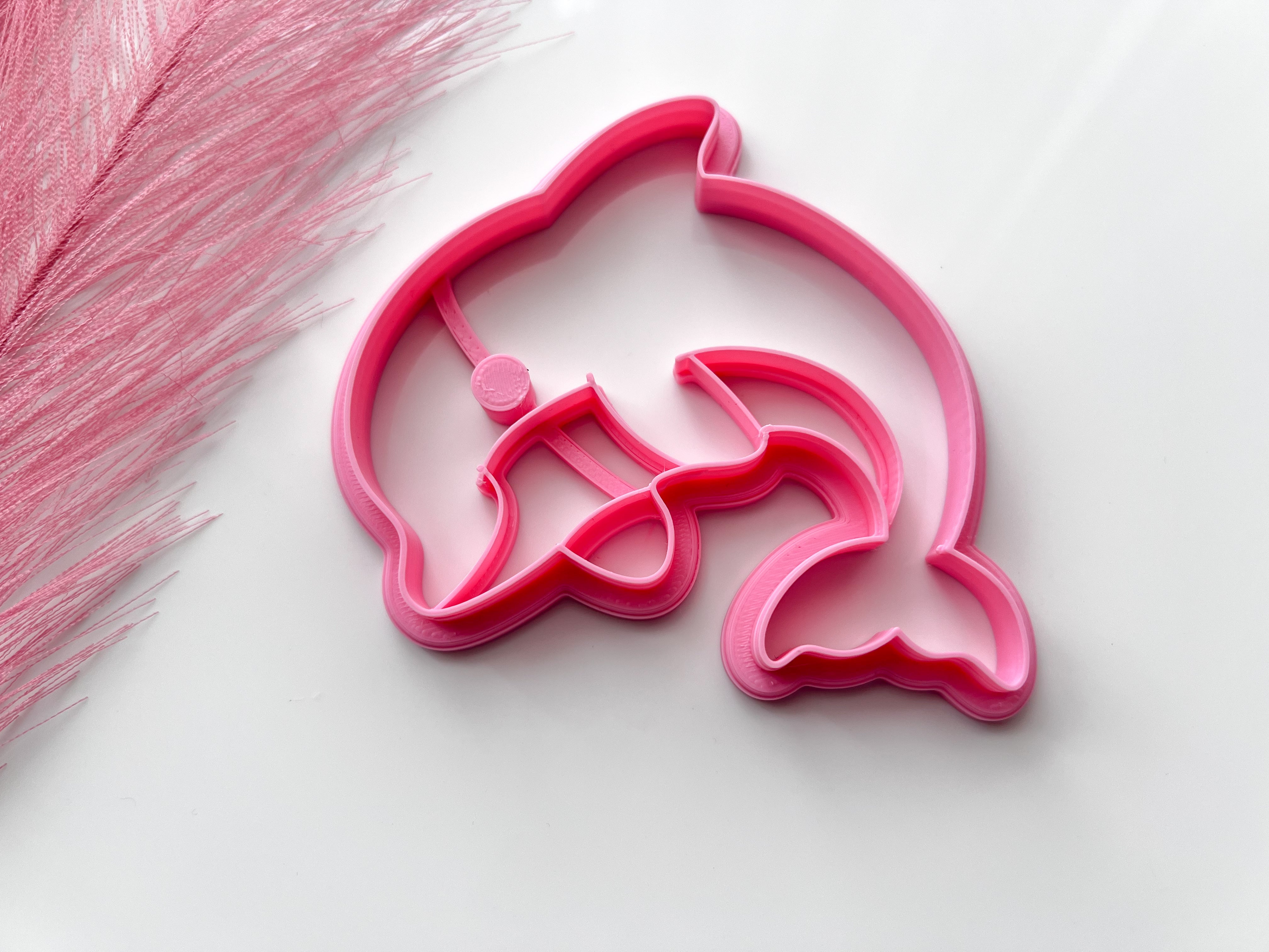 Dolphin Trinket Dish Cutter | Trinket Dish Clay Cutter | Coaster Polymer Clay Cutter