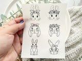 Easter Themed Easter Bunny  Water Transfer | Magic Transfer | Water Soluble Image Transfer for Polymer Clay