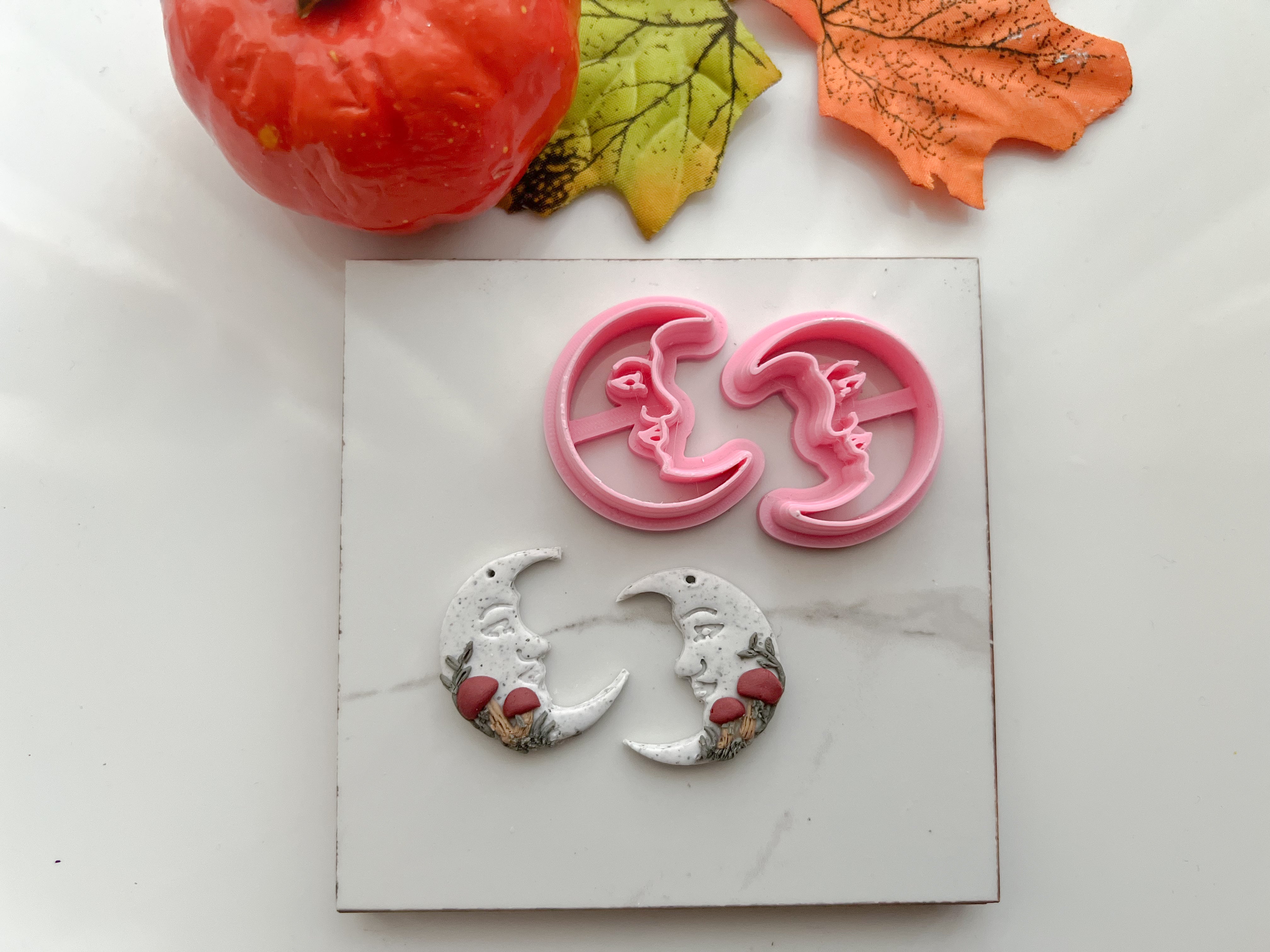 Crescent Moon Fall Halloween Cutter Collection Polymer Clay  Cutter • Fondant Cutter • Cookie Cutter