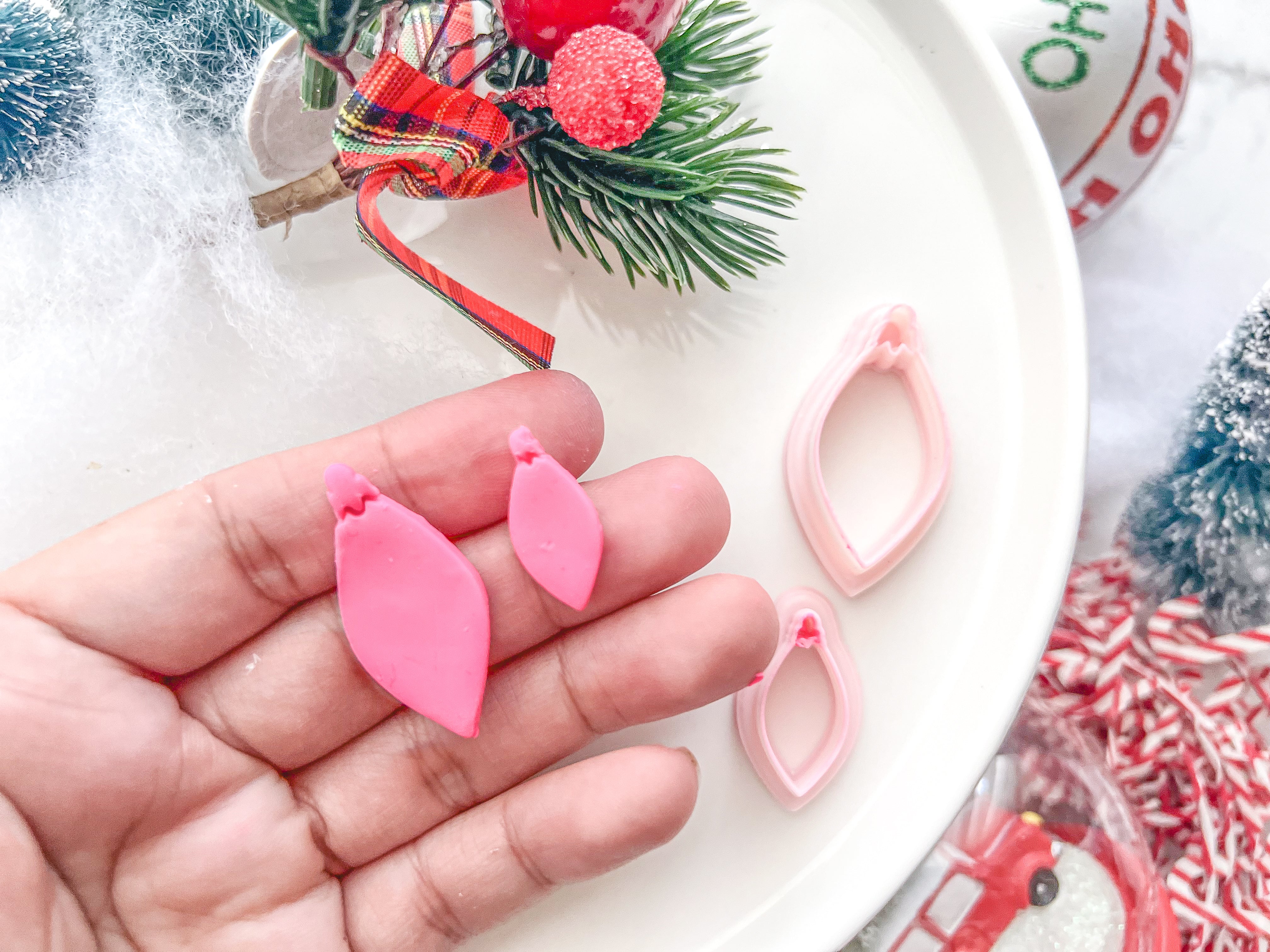 Christmas Bauble Pointy Polymer Clay Cutter