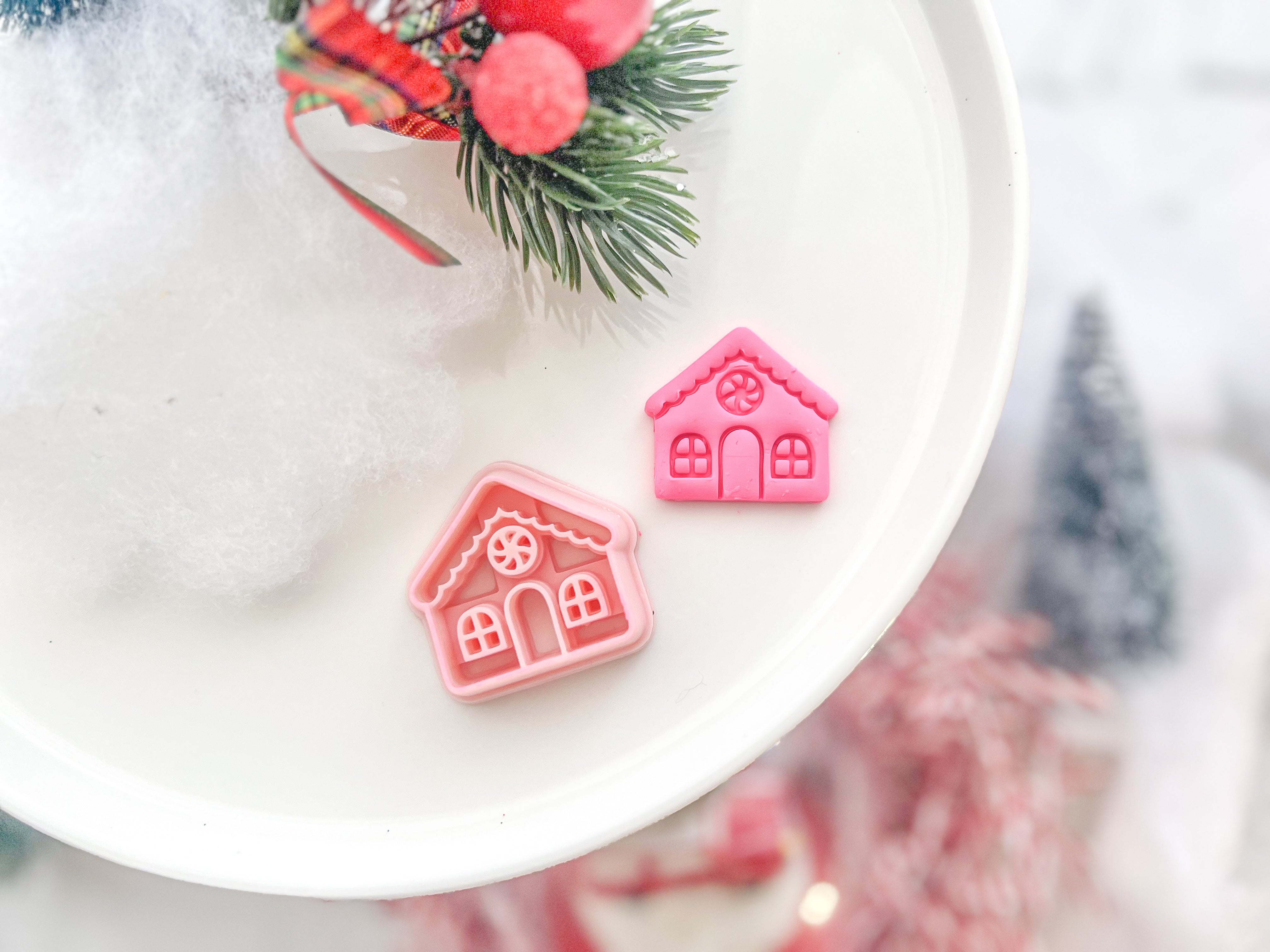 Christmas Gingerbread House Polymer Clay Cutter