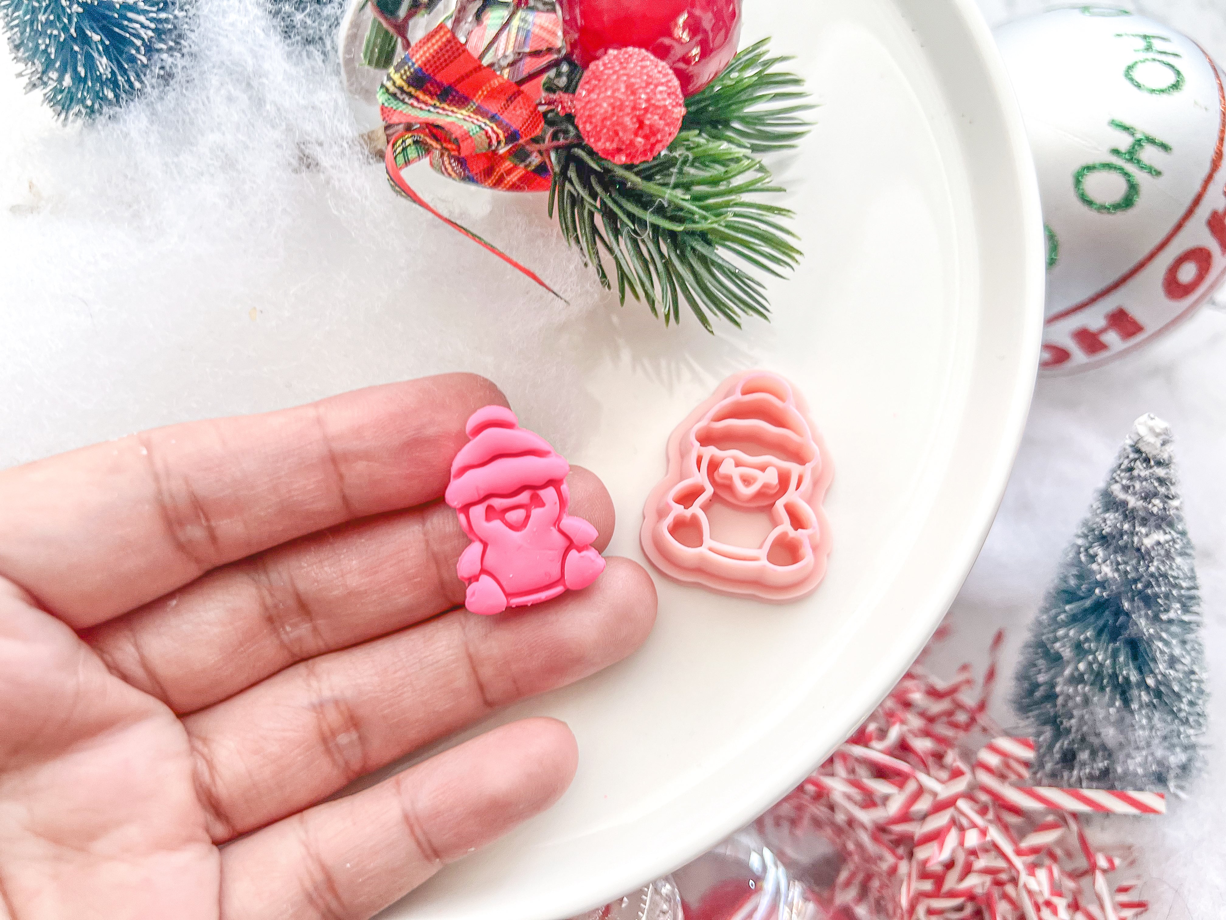 Christmas Penguin Polymer Clay Cutter
