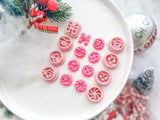 Christmas Santa Snowman Elf Gingerbread Button Polymer Clay Cutter