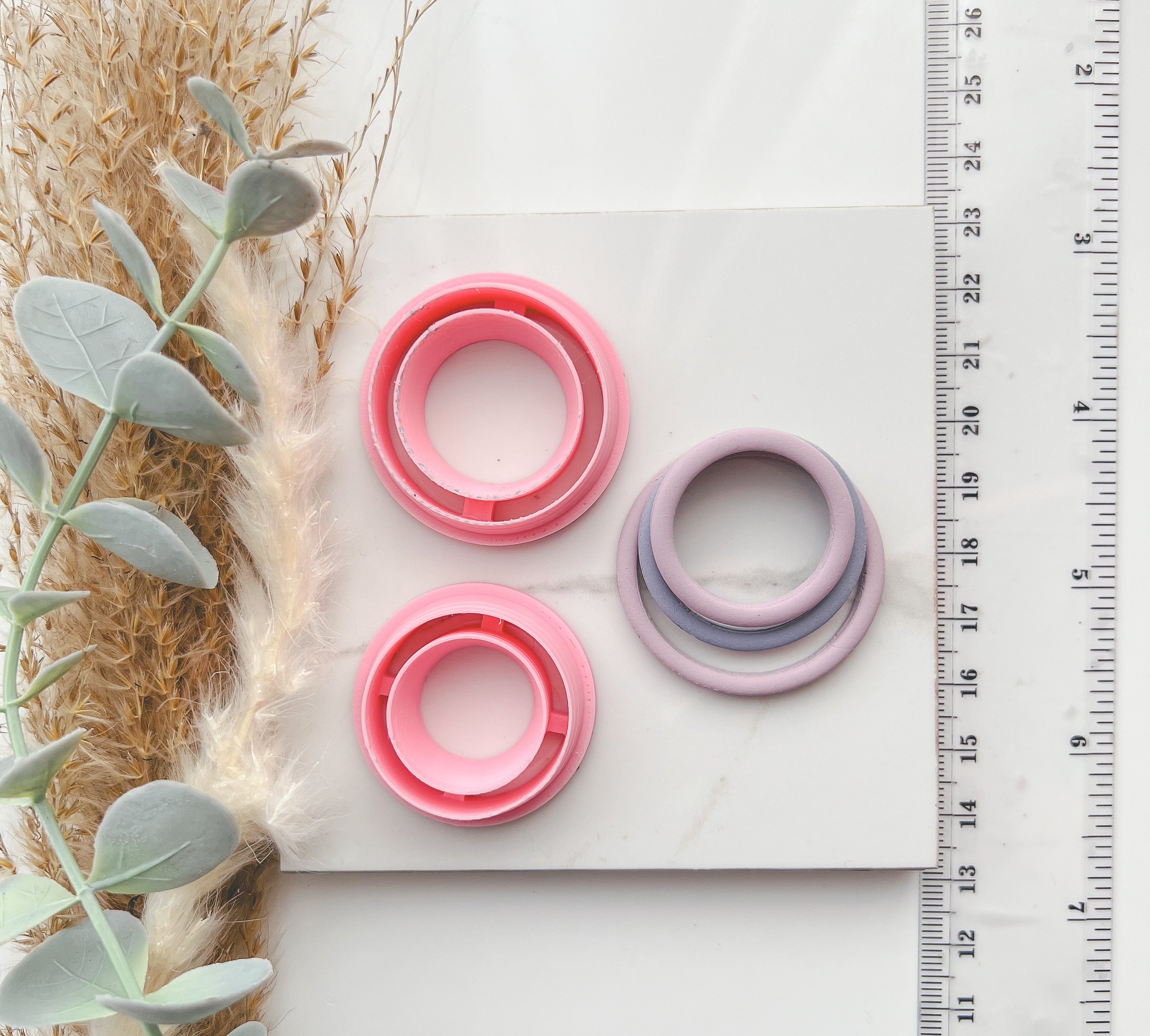 Circle Outline Slim Cutter Set (2pc set) | Circle Shape Set Polymer Clay Cutters (Copy)
