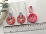 HIGH DIFFICULTY: Circle Ribbed Shaped Hallow Polymer Clay Cutter • Fondant Cutter • Cookie Cutter