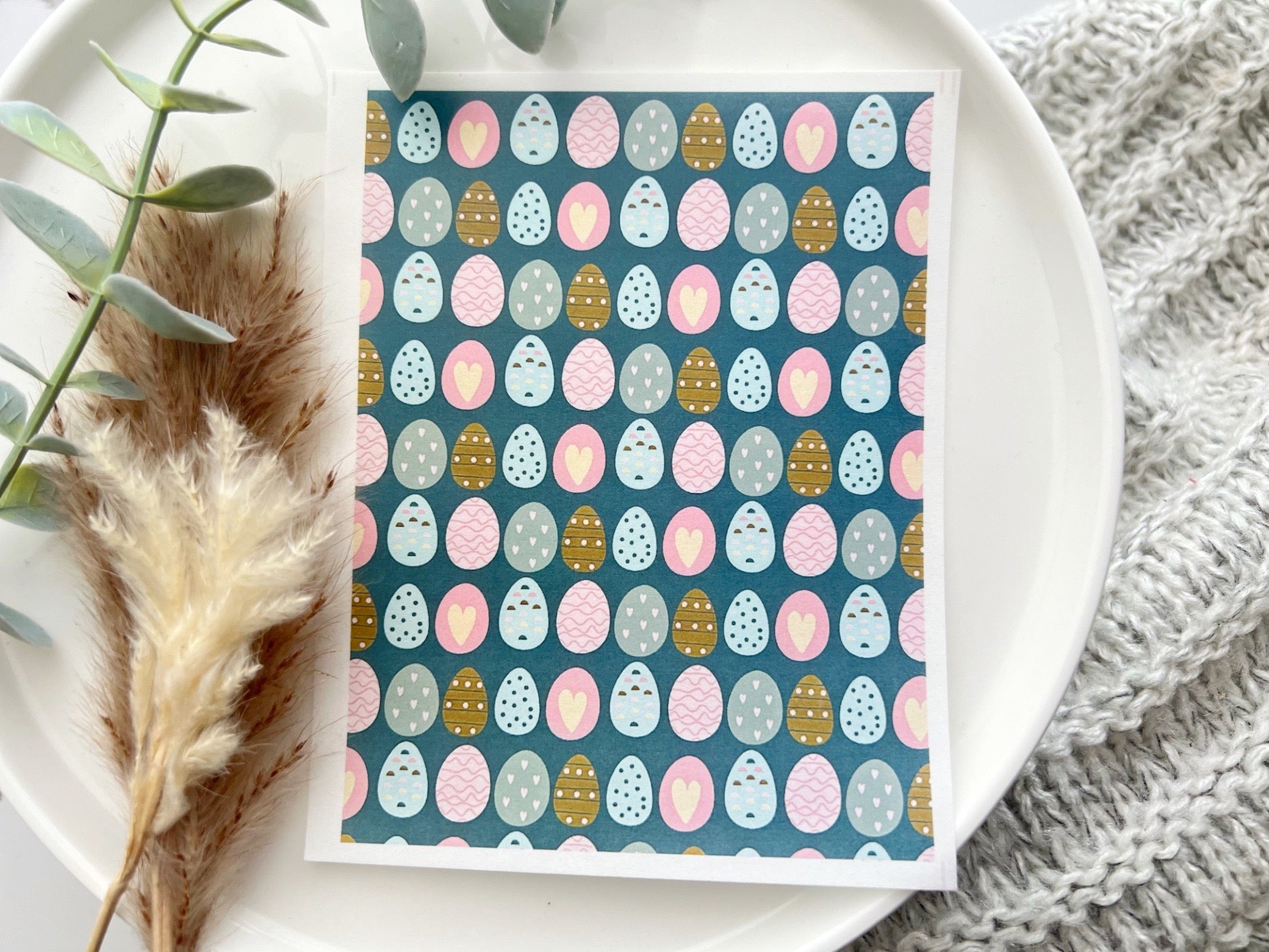 Easter Themed Easter Egg Water Transfer | Magic Transfer | Water Soluble Image Transfer for Polymer Clay