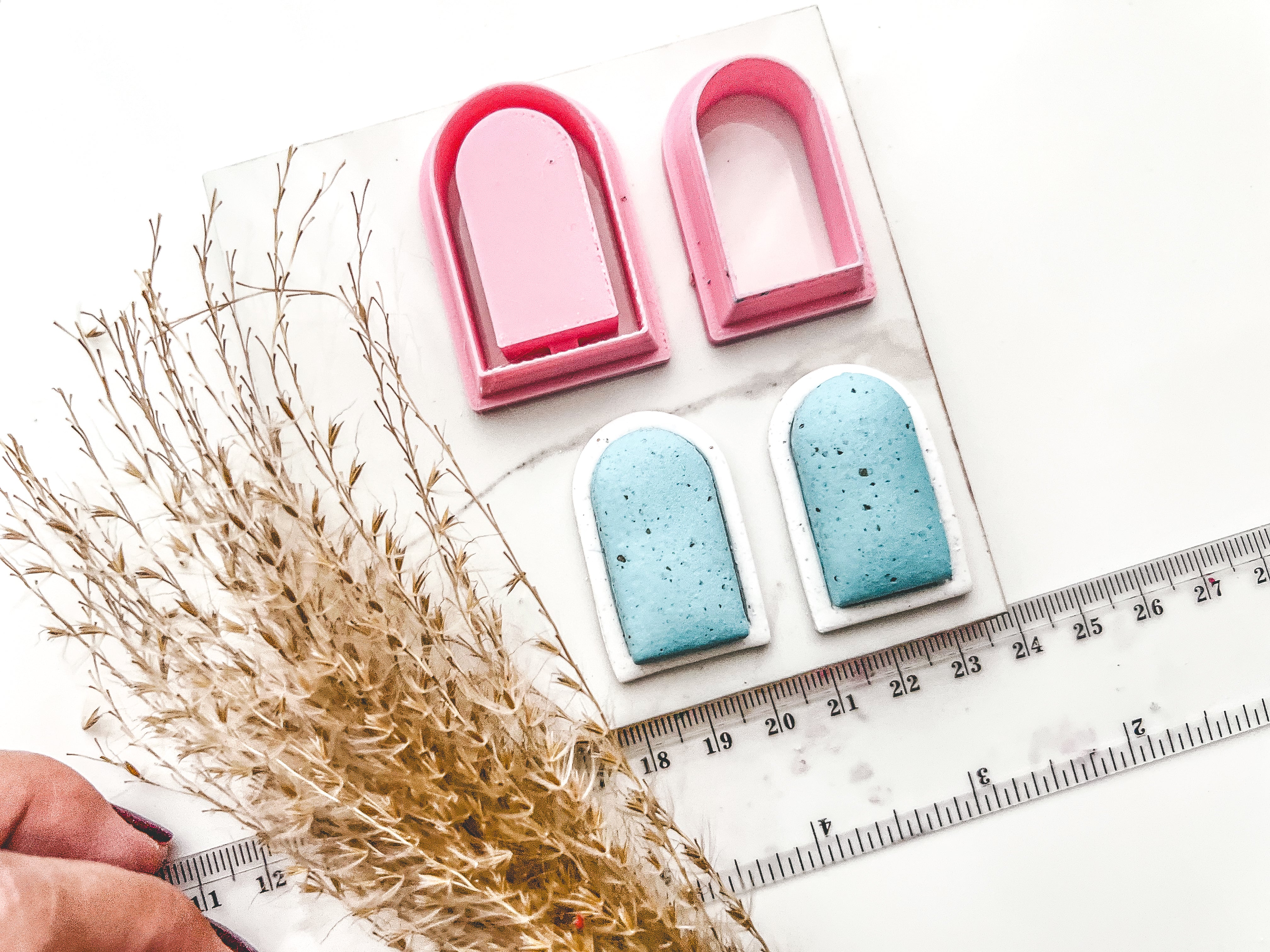 Dome Bezel Cutter Set (2pc set) | Dome Setting Shape Set Polymer Clay Cutters