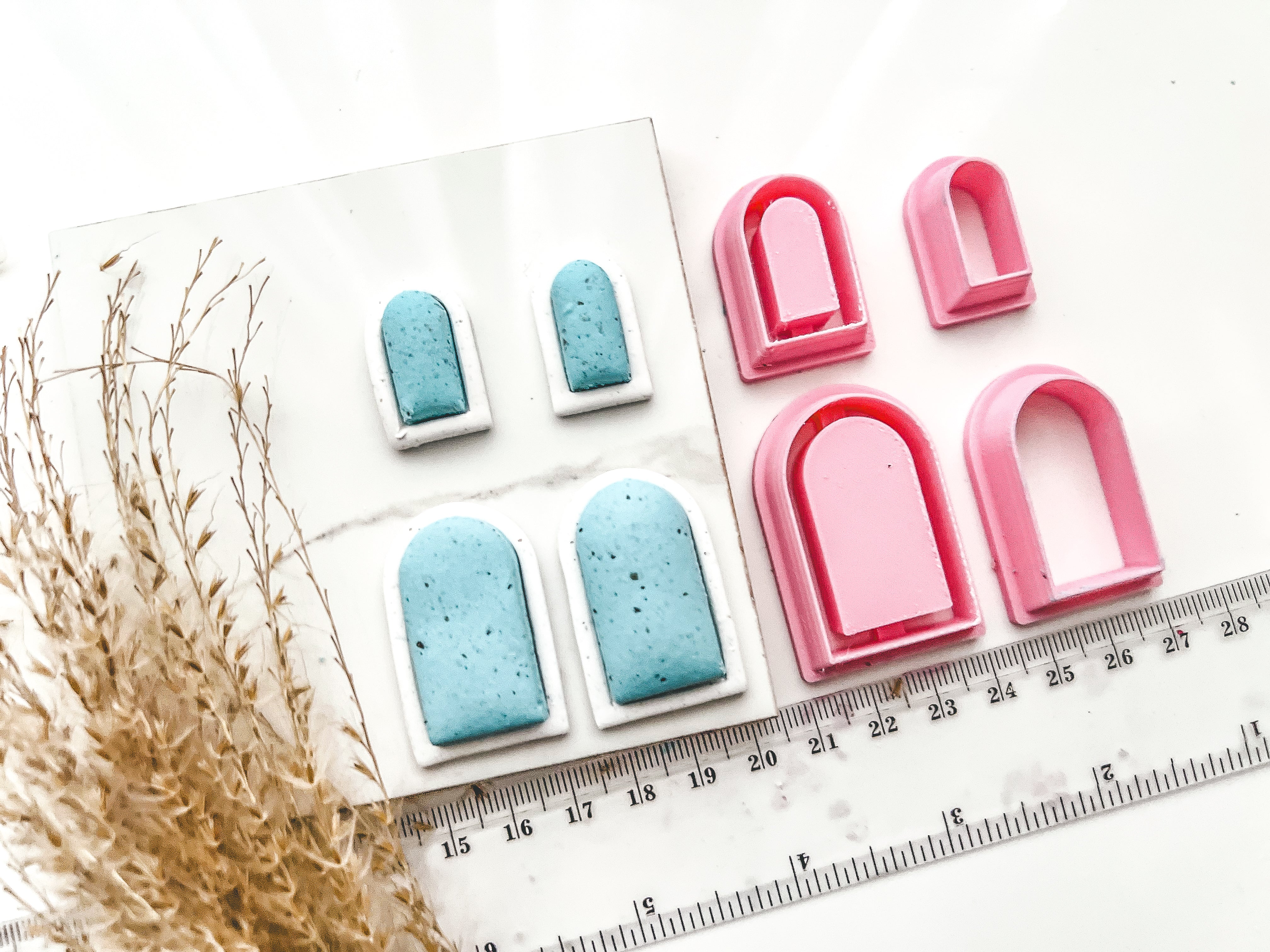 Dome Bezel Cutter Set (2pc set) | Dome Setting Shape Set Polymer Clay Cutters