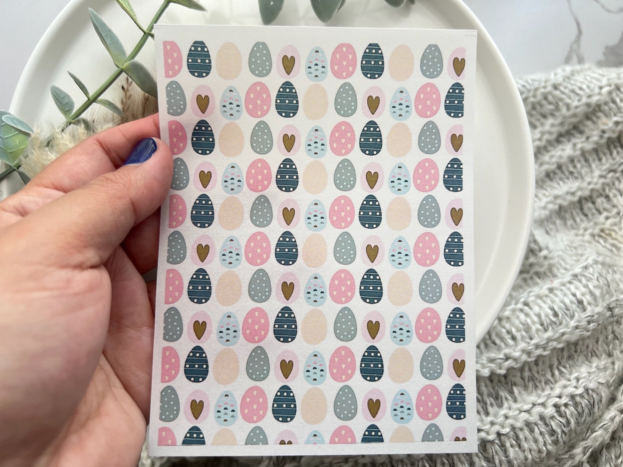 Easter Themed Easter Egg Water Transfer | Magic Transfer | Water Soluble Image Transfer for Polymer Clay