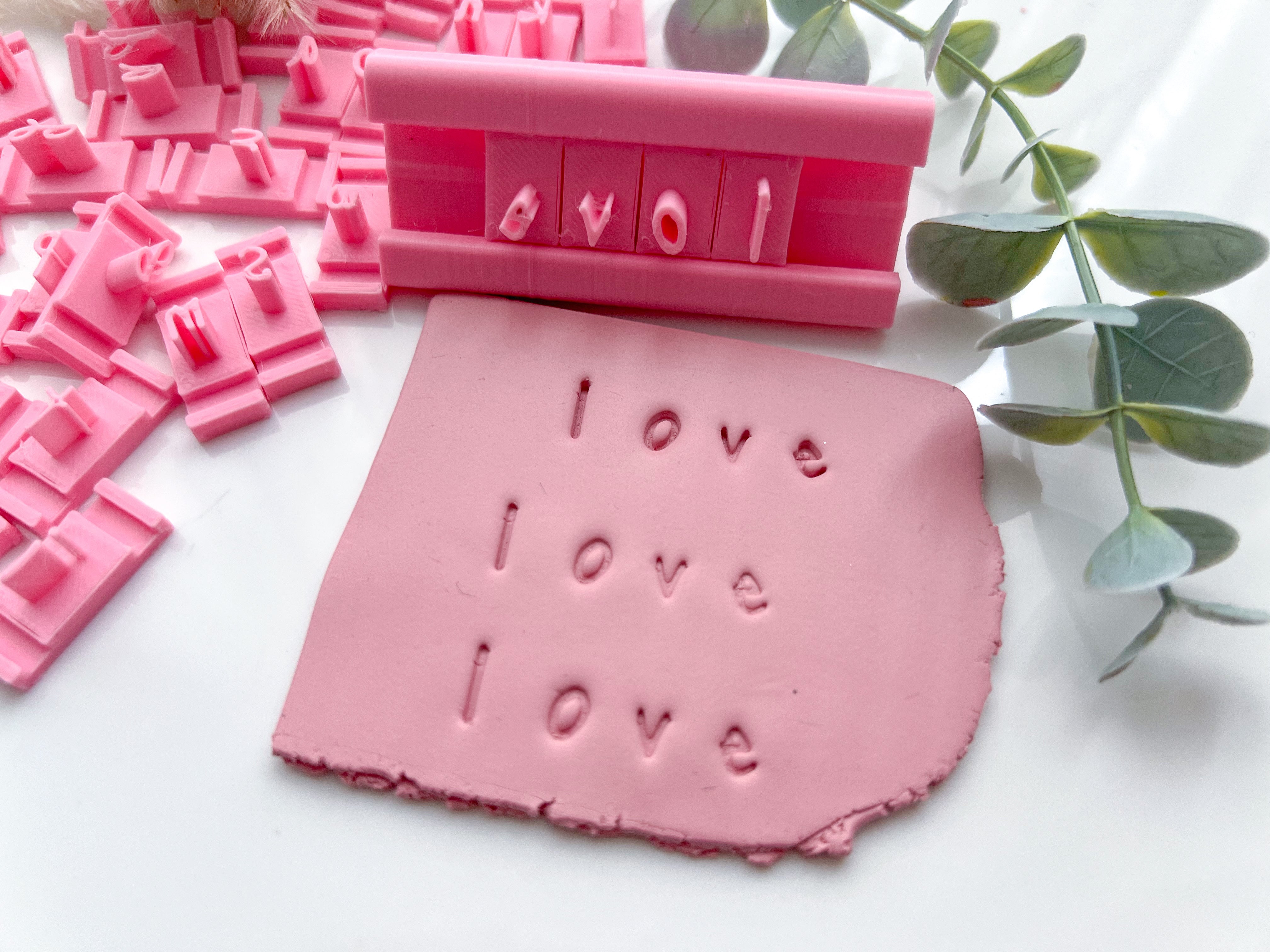 SMALL LETTERS - Alphabet Cookie  Stamp •  Alphabet Fondant  Stamp  • Polymer Clay Stamp   • Letter Embossing  Stamp • CS-a