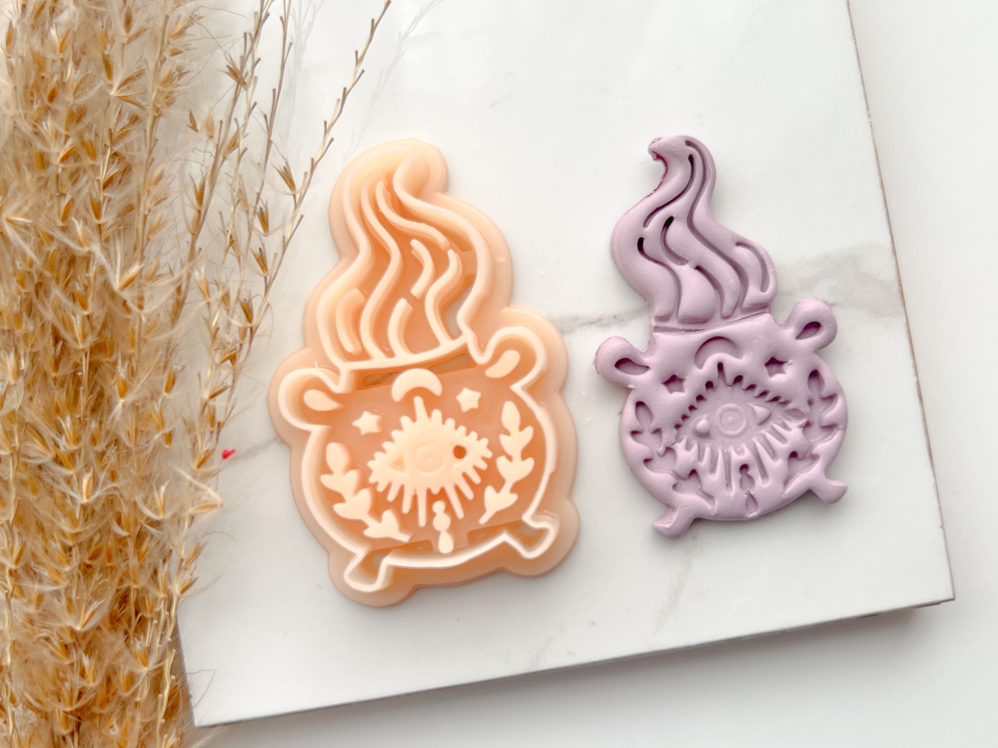 Halloween Witch Pot Polymer Clay Cutter • Clay Cutter