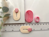 HIGH DIFFICULTY: Oblong Ribbed Shaped Hallow Polymer Clay Cutter • Fondant Cutter • Cookie Cutter