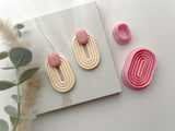 HIGH DIFFICULTY: Oblong Ribbed Shaped Hallow Polymer Clay Cutter • Fondant Cutter • Cookie Cutter
