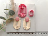 HIGH DIFFICULTY: Oblong Ribbed Shaped Hallow Polymer Clay Cutter • Fondant Cutter • Cookie Cutter