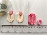 HIGH DIFFICULTY: Oblong Ribbed Shaped Hallow Polymer Clay Cutter • Fondant Cutter • Cookie Cutter