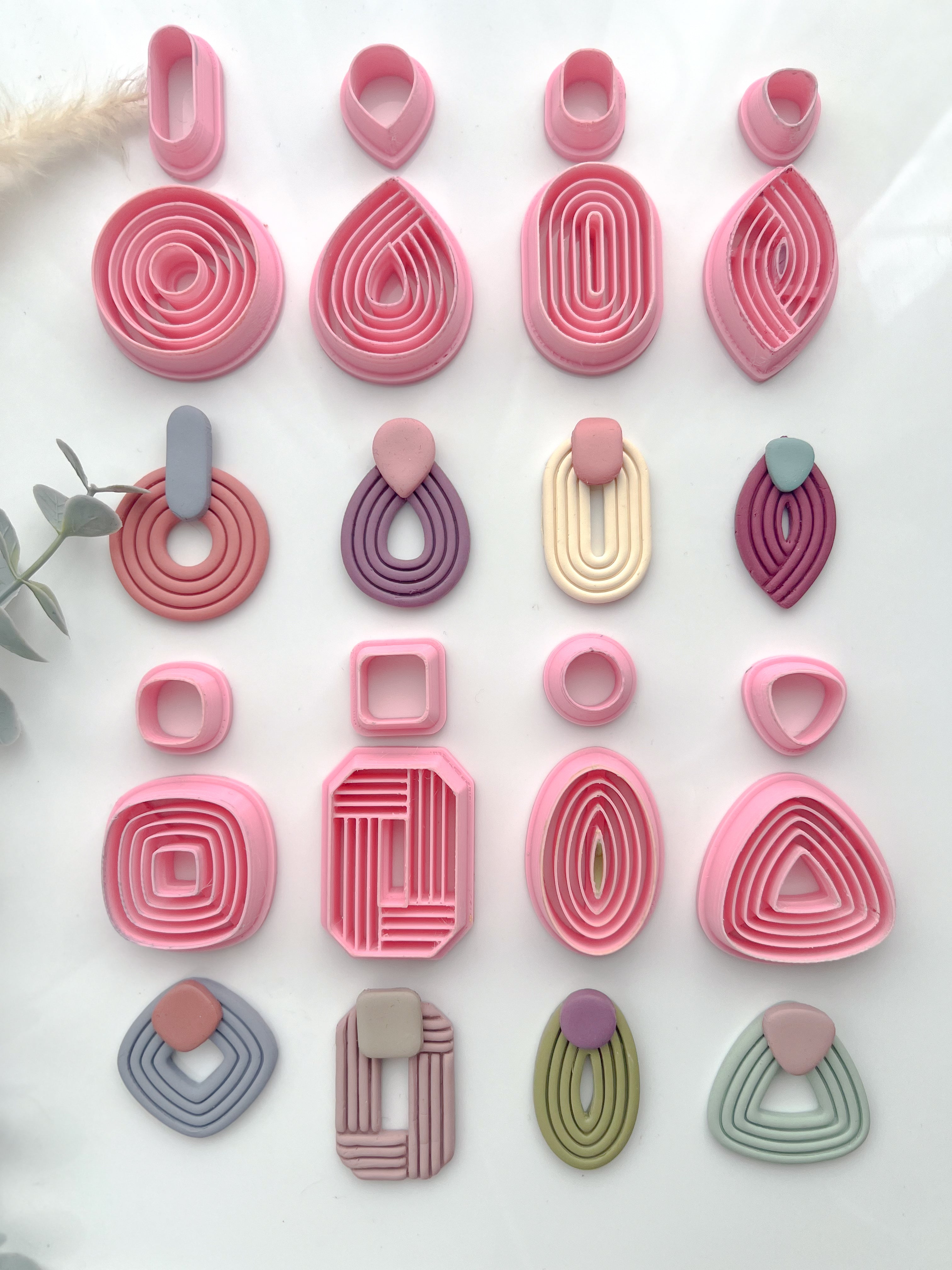 HIGH DIFFICULTY: Ribbed Shaped Hallow SET Polymer Clay Cutter • Fondant Cutter • Cookie Cutter