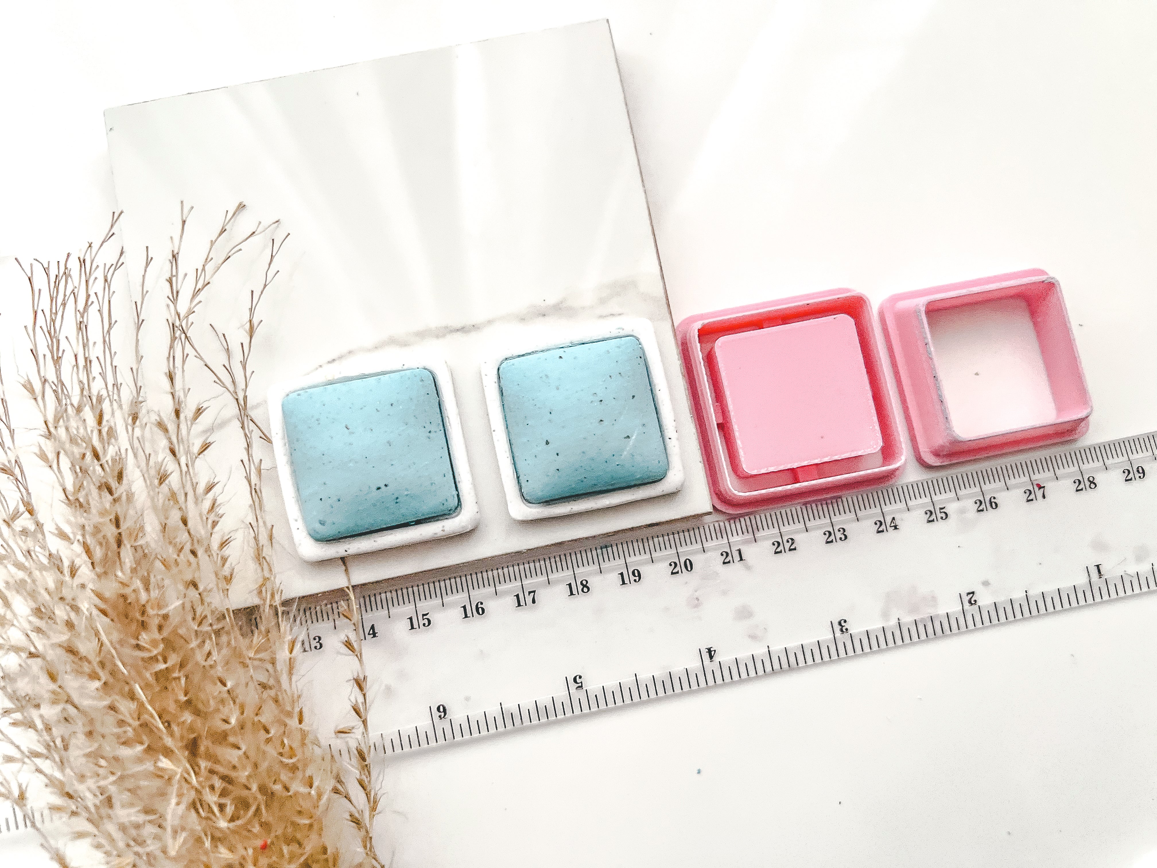 Square Bezel Cutter Set (2pc set) | Square Setting Shape Set Polymer Clay Cutters