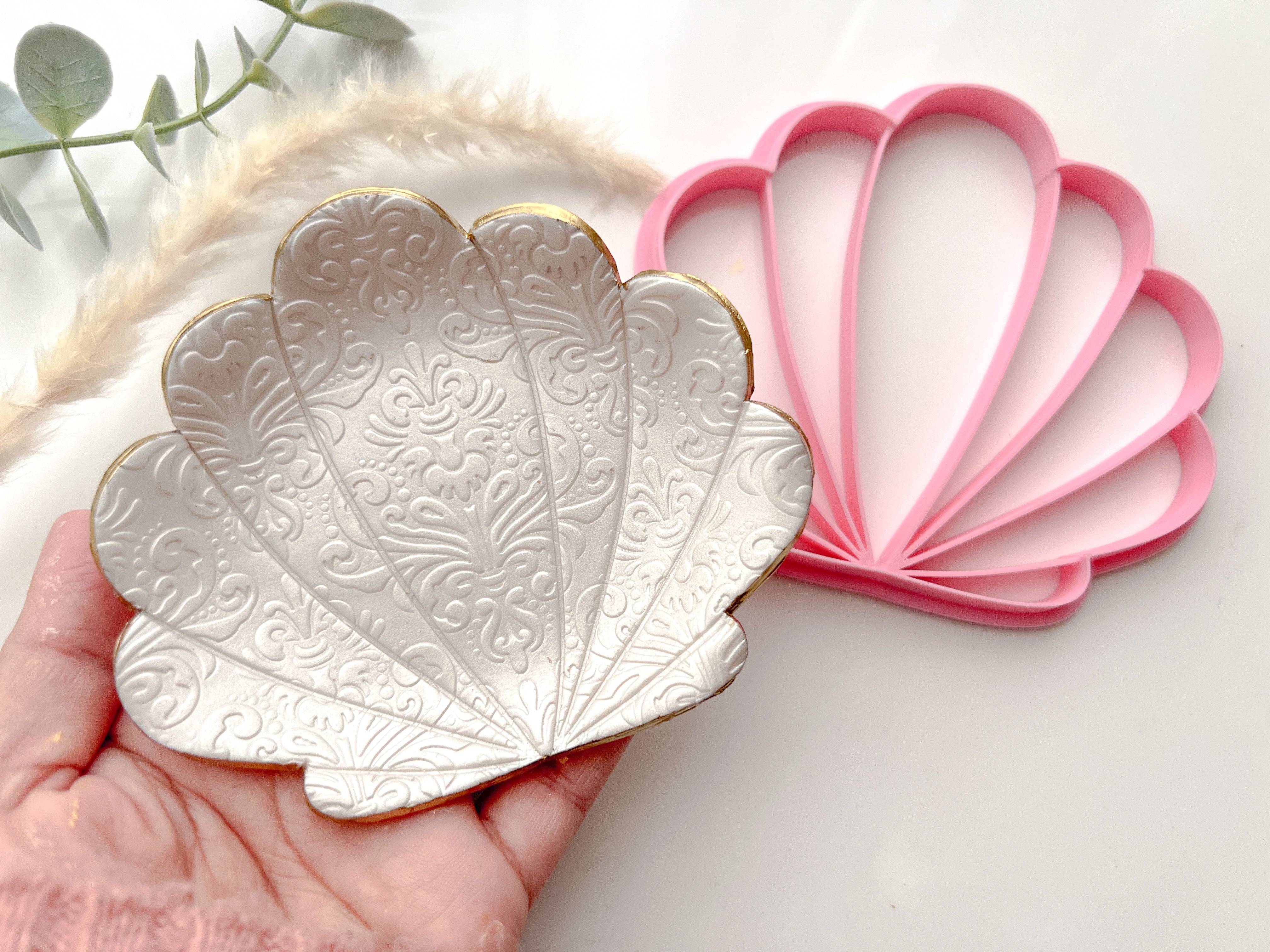 Seashell Trinket Dish Cutter | Trinket Dish Clay Cutter | Coaster Polymer Clay Cutter