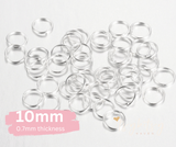 10mm Jump Rings, Open Jump Rings , Iron, Silver Colour