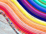 1 Strand, 4mm, Heishi Beads, Environmental Handmade Polymer Clay Beads, Disc/Flat Round