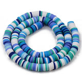 1 Strand, 6mm, Heishi Beads, Environmental Handmade Polymer Clay Beads, Disc/Flat Round  in Multi Shades