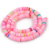 1 Strand, 6mm, Heishi Beads, Environmental Handmade Polymer Clay Beads, Disc/Flat Round  in Multi Shades