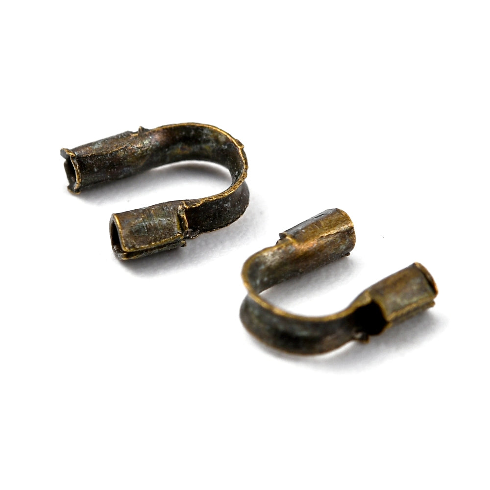 Brass Wire Guardians, Cadmium Free & Lead Free, Antique Bronze, 4.5x4x1mm, Hole: 0.5mm