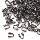 Brass Wire Guardians, Cadmium Free & Lead Free, Gunmetal, 4.5x4x1mm, Hole: 0.5mm