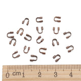 Brass Wire Guardians, Cadmium Free & Lead Free, Red Copper, 4.5x4x1mm, Hole: 0.5mm