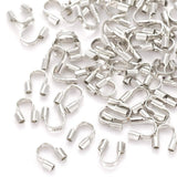 Brass Wire Guardians, Cadmium Free & Lead Free, Platinum, 4.5x4x1mm, Hole: 0.5mm